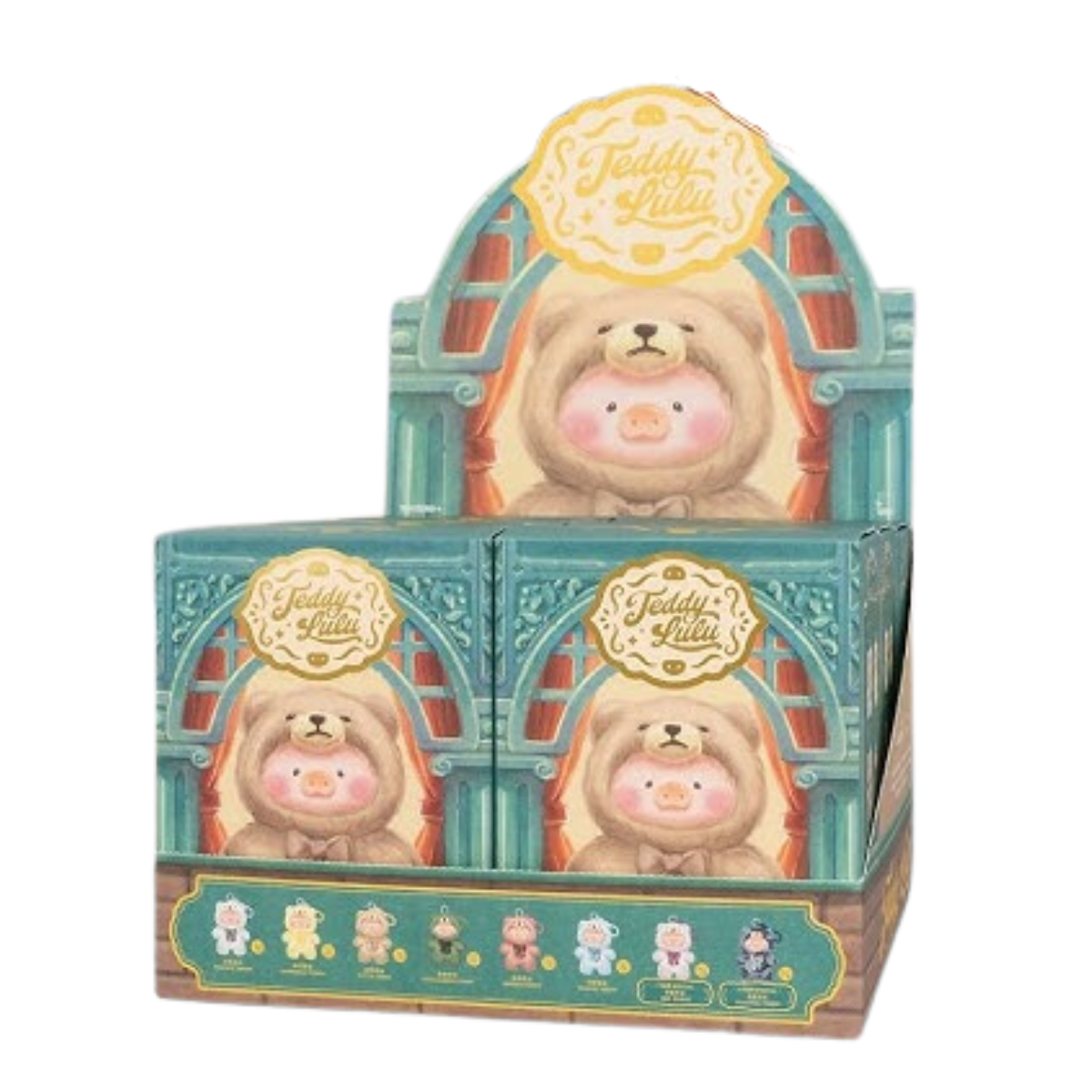 ToyZeroPlus x Lulu The Piggy Plush Keychain Vintage Teddy/Joyful Time Series-Tedyy Lulu (1 Set)-ToyZeroPlus-Ace Cards & Collectibles