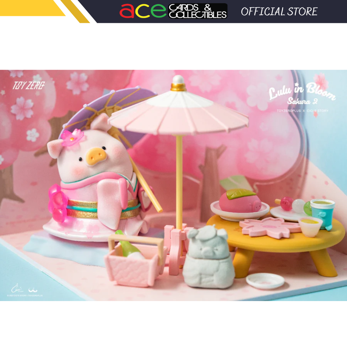 ToyZeroPlus x Lulu The Piggy &quot;Sakura Garden Premium Set&quot;-ToyZeroPlus-Ace Cards &amp; Collectibles