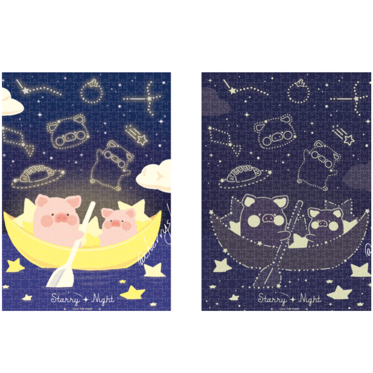 ToyZeroPlus x Lulu The Piggy "Starry Night Glow in the Dark Puzzle (500pcs)"-ToyZeroPlus-Ace Cards & Collectibles