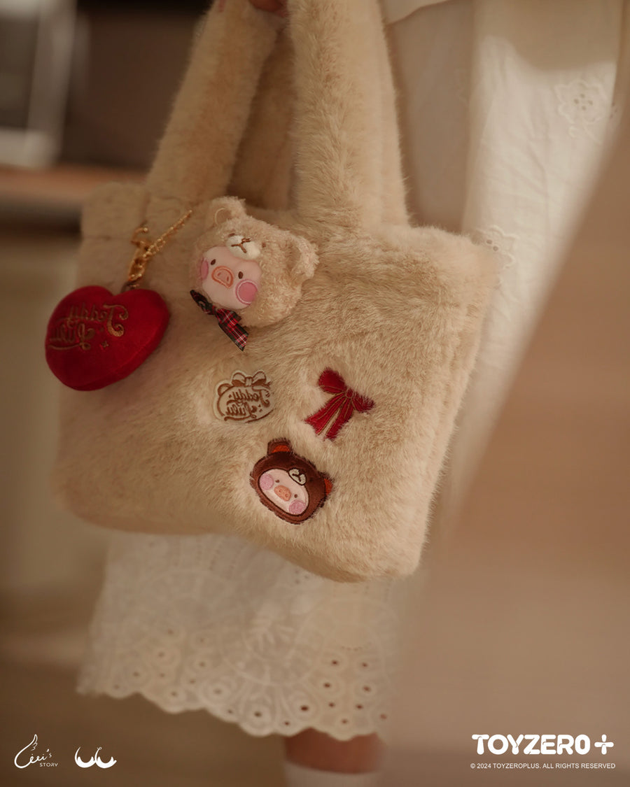 ToyZeroPlus x Lulu The Piggy Teddy LuLu Plush Tote Bag-ToyZeroPlus-Ace Cards & Collectibles