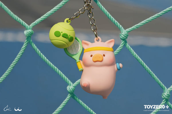 ToyZeroPlus x Lulu The Piggy Tennis 3D Silicone Keychain-ToyZeroPlus-Ace Cards & Collectibles