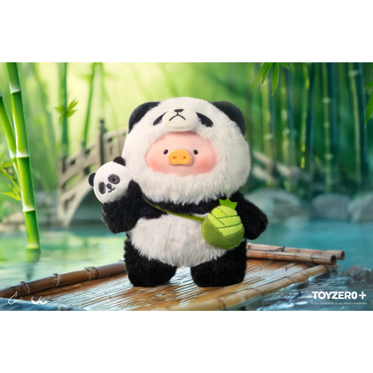 ToyZeroPlus x Lulu The Piggy Vinyl Face Plush Keychain (Professional Panda Babysitter Ver.)-ToyZeroPlus-Ace Cards & Collectibles