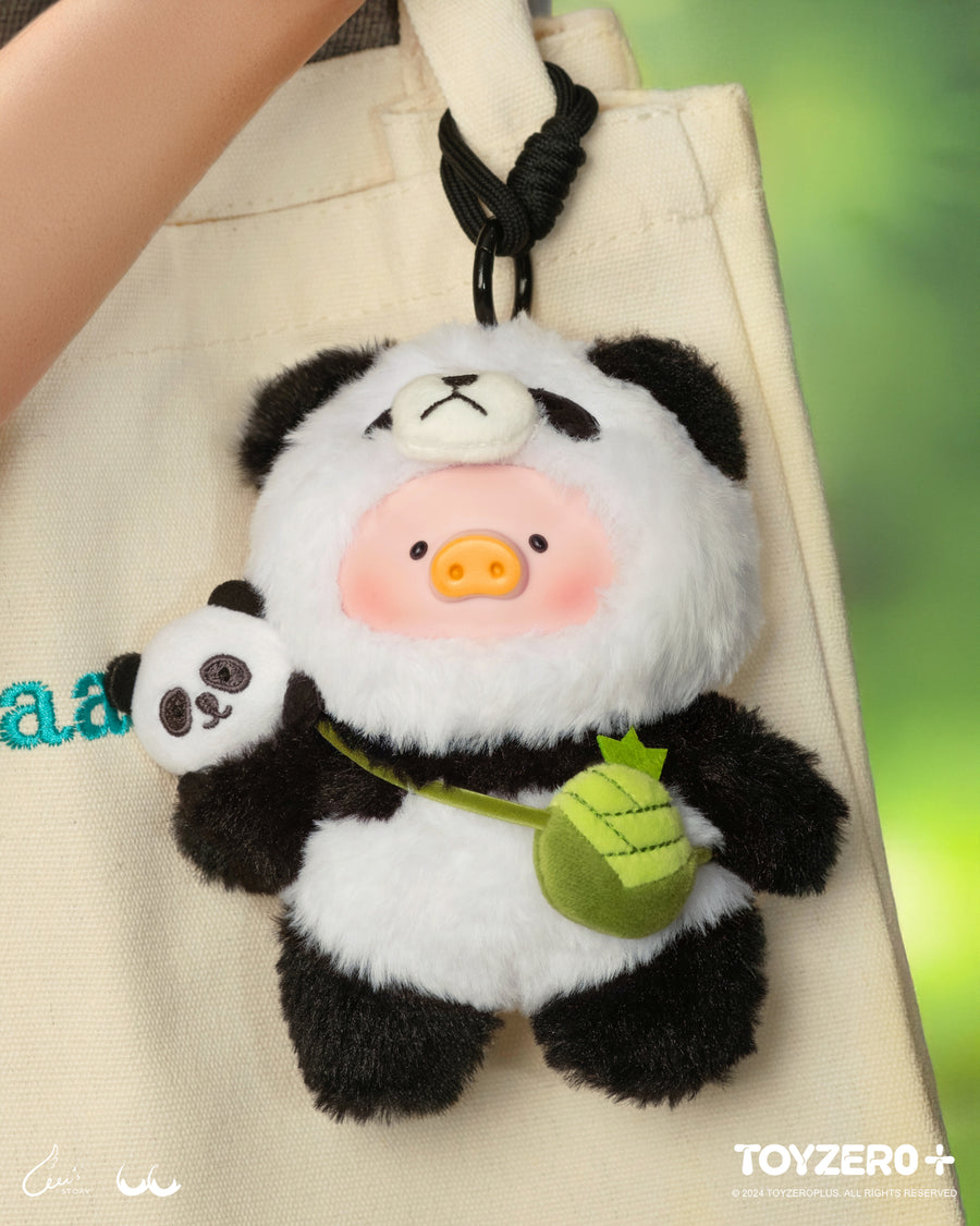 ToyZeroPlus x Lulu The Piggy Vinyl Face Plush Keychain (Professional Panda Babysitter Ver.)-ToyZeroPlus-Ace Cards & Collectibles