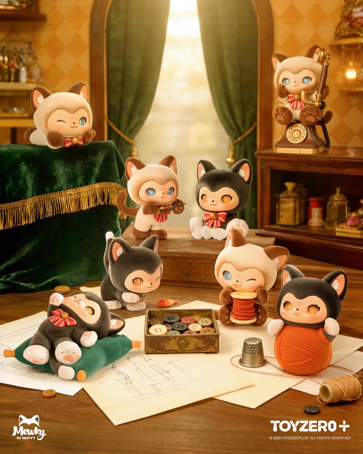 ToyZeroPlus x Mewky "MOFFY’s Magic Tailoring Shop The Magic Furry Mewky" Series (Blind Box)-Single Box (Random)-ToyZeroPlus-Ace Cards & Collectibles