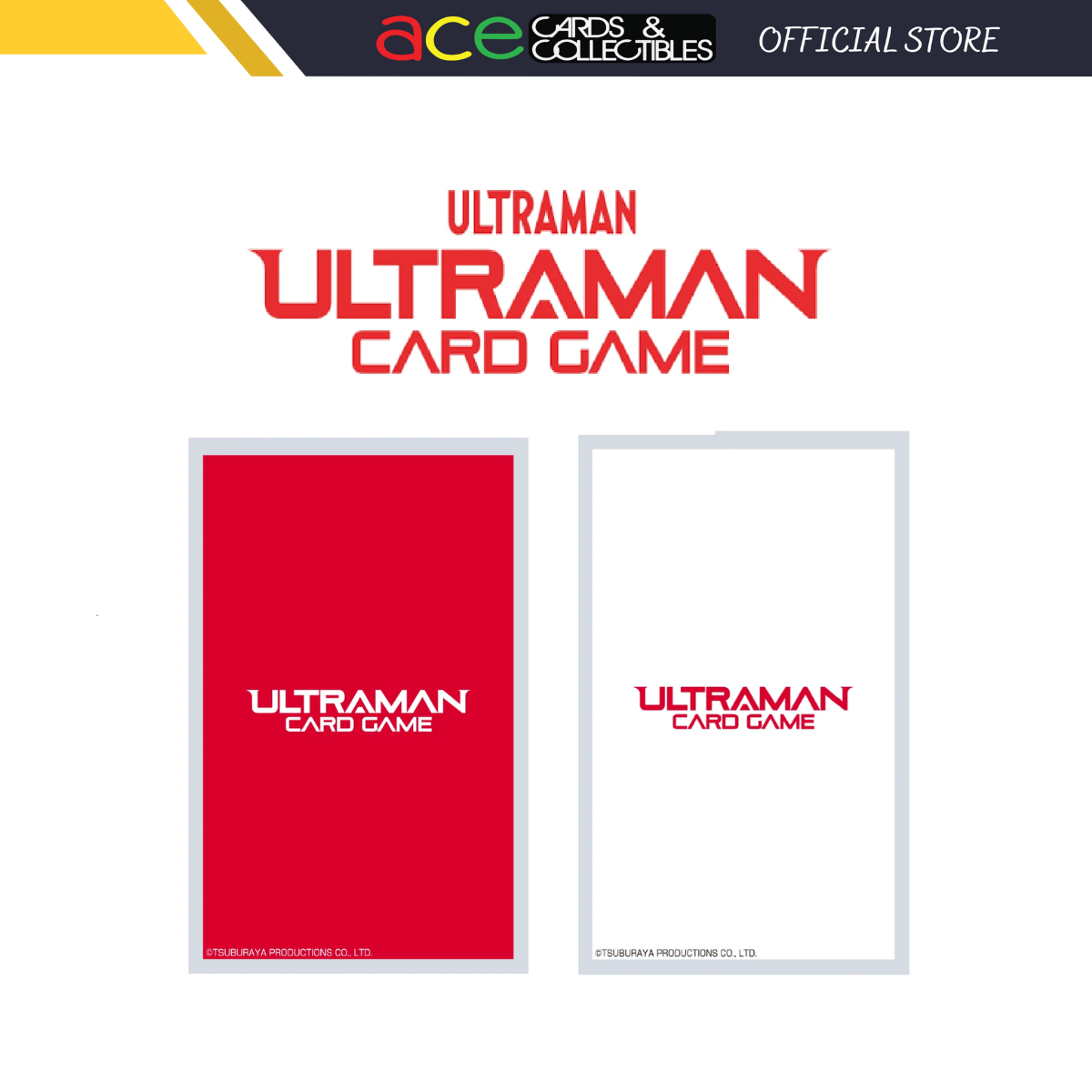 Ultraman Card Game Official Card Sleeves-Red-Tsuburaya-Ace Cards &amp; Collectibles