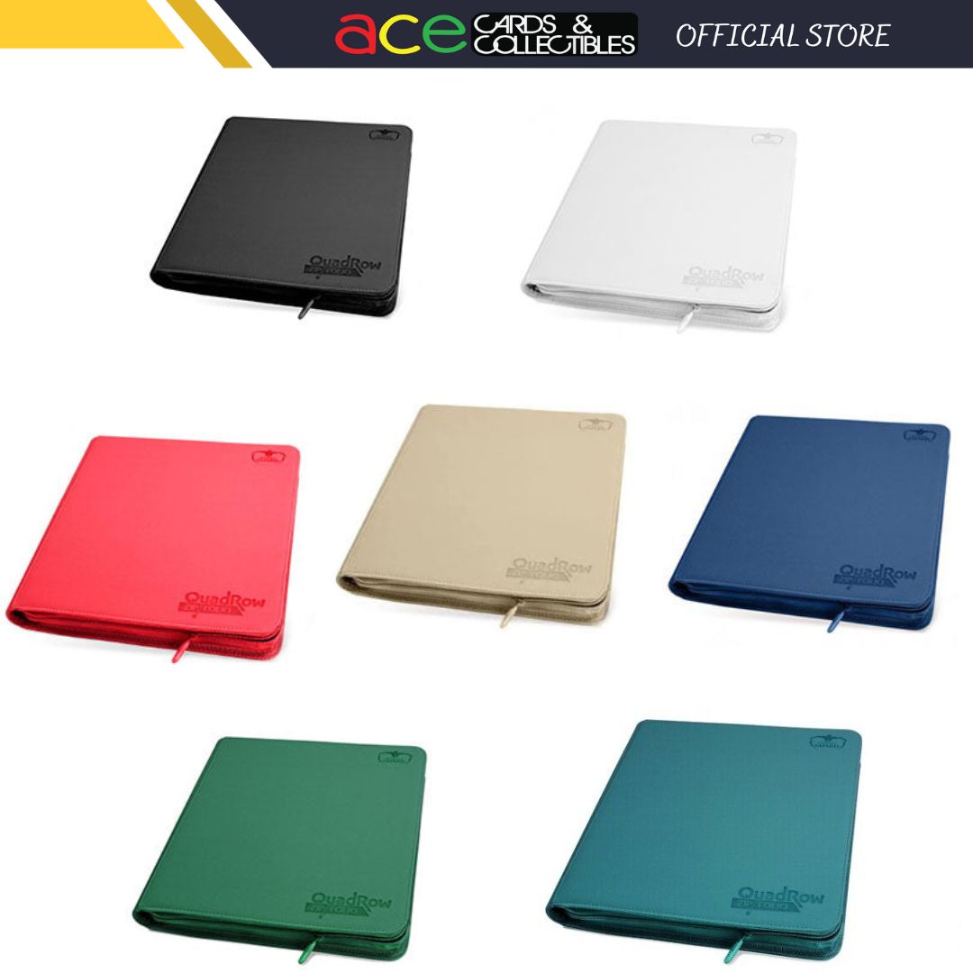 Ultimate Guard Card Album QuadRow Zipfolio™ 480 XenoSkin™ 24-Pocket-Black-Ultimate Guard-Ace Cards & Collectibles