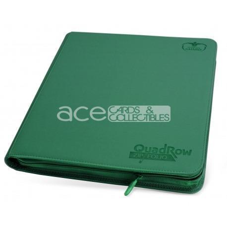 Ultimate Guard Card Album QuadRow Zipfolio™ 480 XenoSkin™ 24-Pocket-Green-Ultimate Guard-Ace Cards &amp; Collectibles