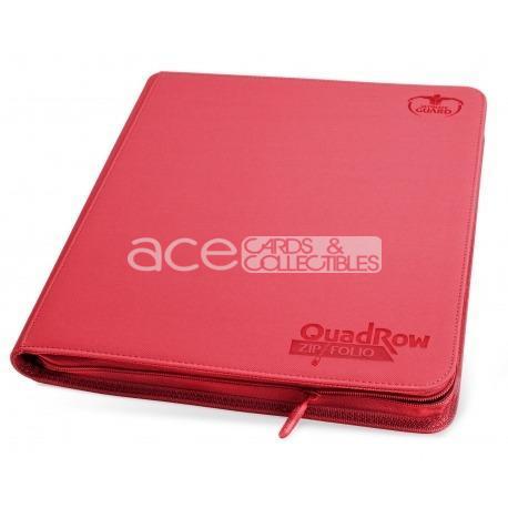 Ultimate Guard Card Album QuadRow Zipfolio™ 480 XenoSkin™ 24-Pocket-Red-Ultimate Guard-Ace Cards &amp; Collectibles