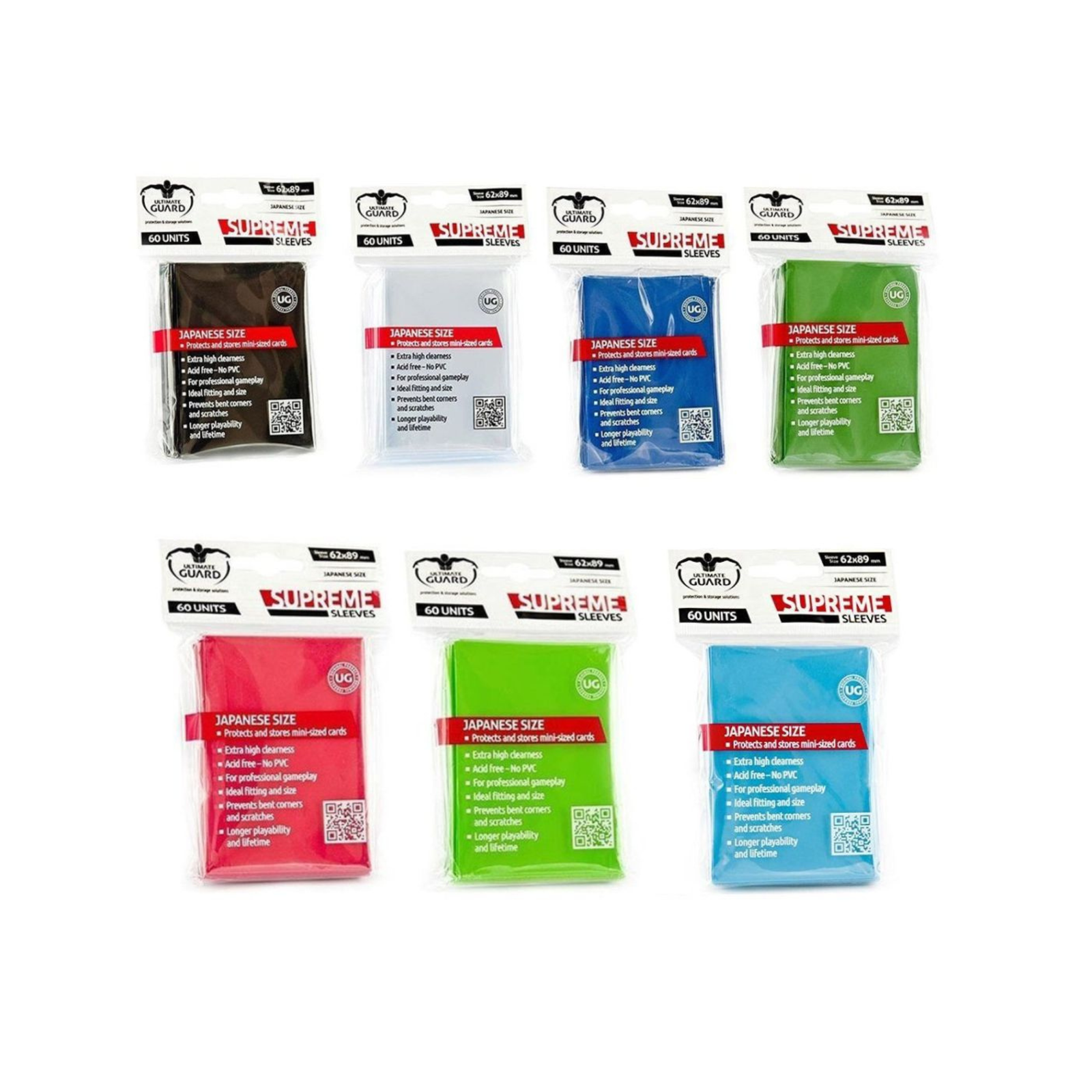 Ultimate Guard Card Sleeve Supreme Japanese Size 60pcs-Light Green-Ultimate Guard-Ace Cards & Collectibles