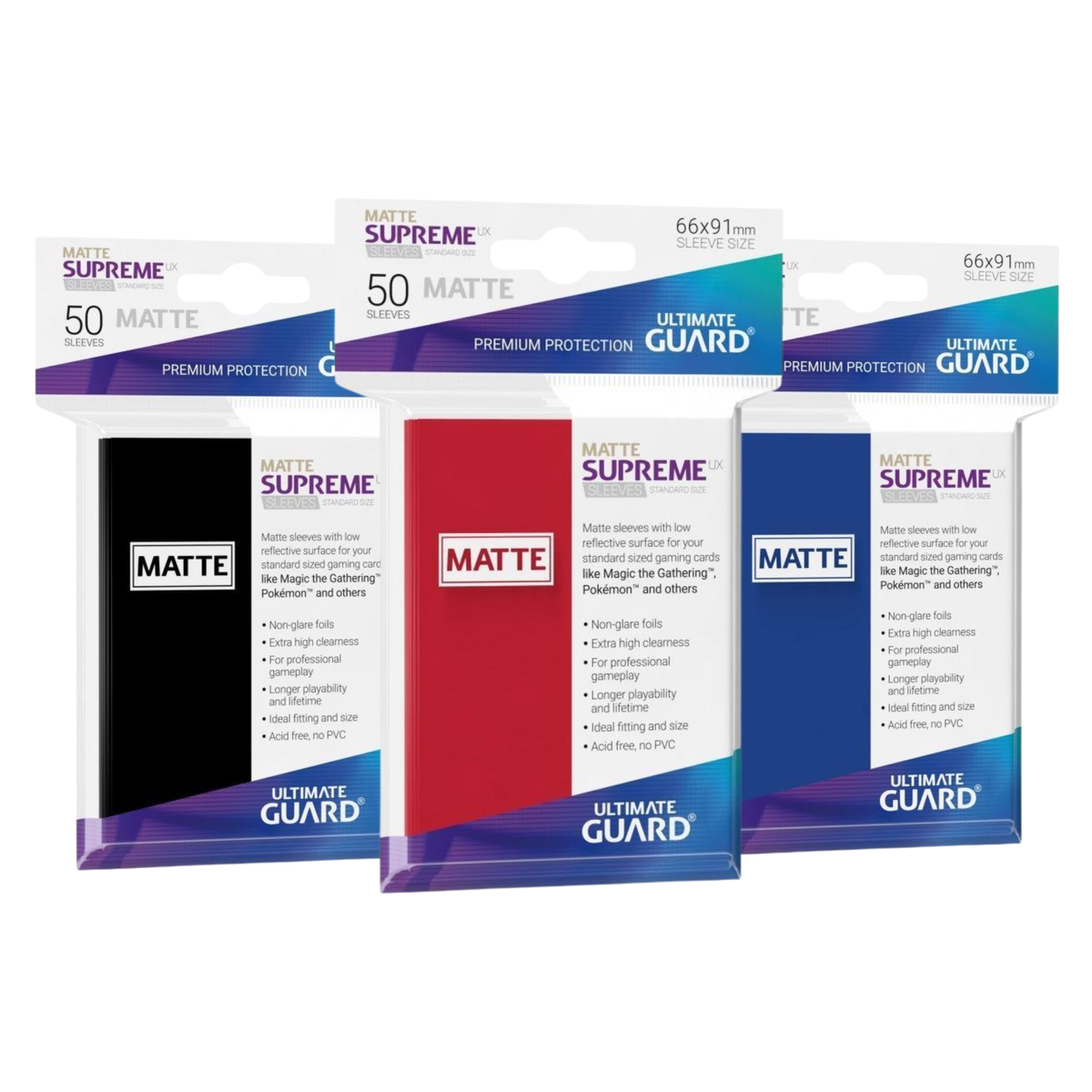 Ultimate Guard Card Sleeves Supreme UX Matte Standard Size-Black-Ultimate Guard-Ace Cards & Collectibles