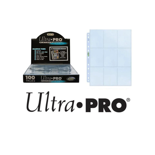 Ultra PRO Hologram Pages Platinum Series 9 Pockets 11 Holes for Card Album / Binder (Whole Box/100 Pcs)-Ultra PRO-Ace Cards & Collectibles