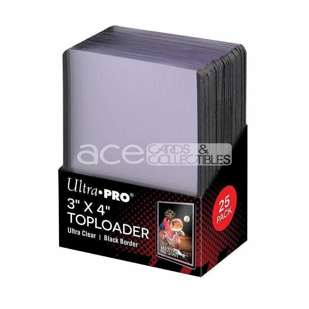 Ultra PRO Toploader 3&quot; x 4&quot; Whole Pack [ Clear / Black / White / Red / Green/ Premium ]-Whole Pack (Black Border 25pcs)-Ultra PRO-Ace Cards &amp; Collectibles