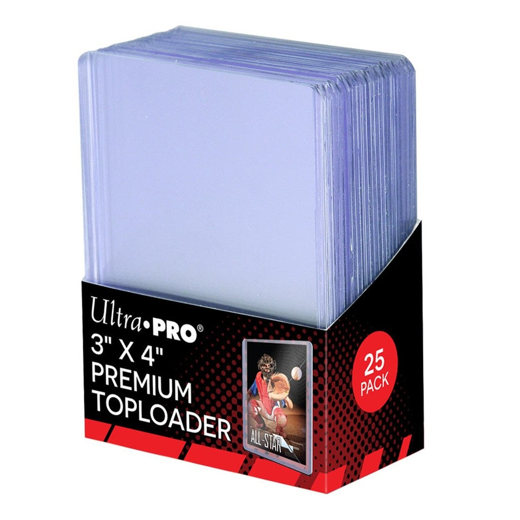 Ultra PRO Toploader 3&quot; x 4&quot; Whole Pack [ Clear / Black / White / Red / Green/ Premium ]-Whole Pack (Premium Clear 25pcs)-Ultra PRO-Ace Cards &amp; Collectibles