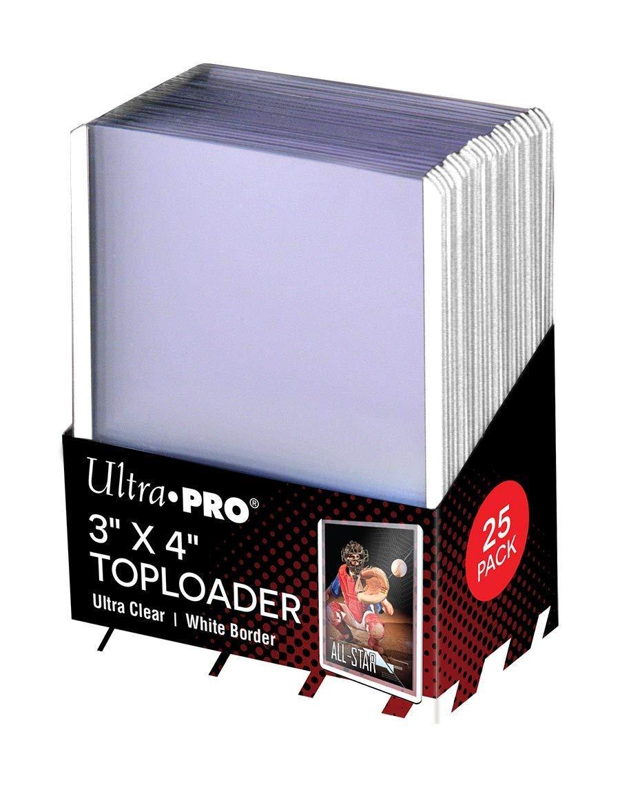 Ultra PRO Toploader 3&quot; x 4&quot; Whole Pack [ Clear / Black / White / Red / Green/ Premium ]-Whole Pack (White Border 25pcs)-Ultra PRO-Ace Cards &amp; Collectibles