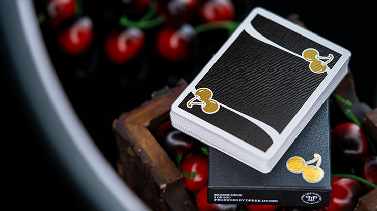 Bicycle Cherry Casino House Deck Playing Cards (Monte Carlo Black and Gold)-United States Playing Cards Company-Ace Cards & Collectibles