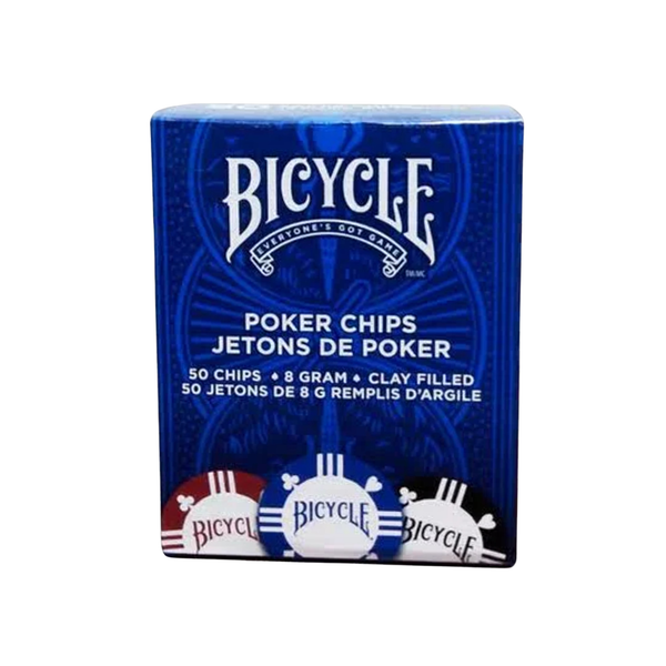 Bicycle Clay Poker Chips Filled 8 Gram (50pcs)-United States Playing Cards Company-Ace Cards & Collectibles