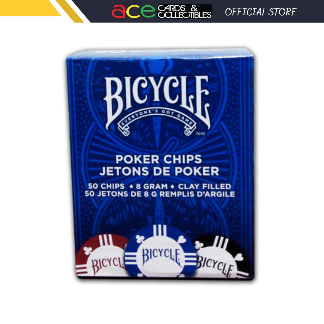 Bicycle Clay Poker Chips Filled 8 Gram (50pcs)-United States Playing Cards Company-Ace Cards & Collectibles