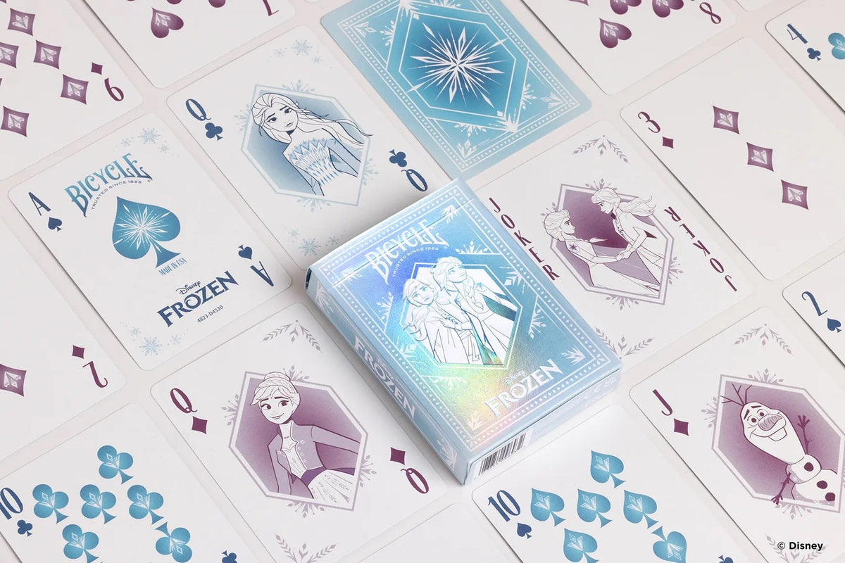Bicycle Disney Frozen Blue Playing Cards-United States Playing Cards Company-Ace Cards &amp; Collectibles