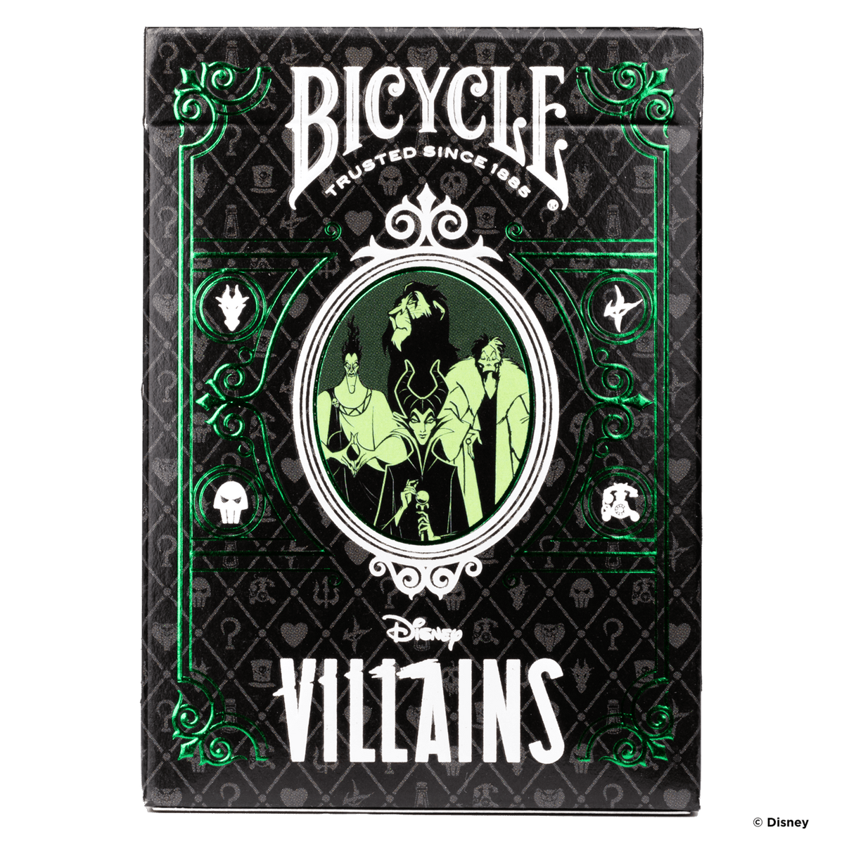 Bicycle Disney Villains Inspired Playing Cards-Green-United States Playing Cards Company-Ace Cards &amp; Collectibles