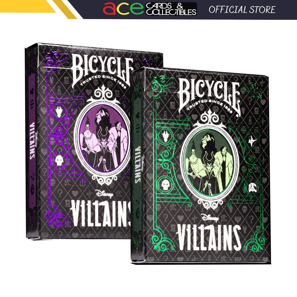 Bicycle Disney Villains Inspired Playing Cards-Purple-United States Playing Cards Company-Ace Cards &amp; Collectibles