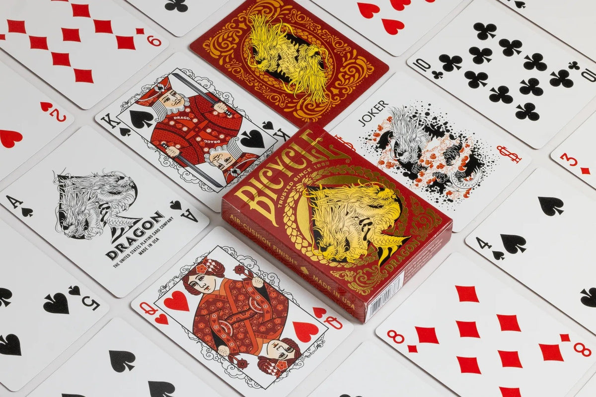 Bicycle Dragon Playing Cards-Black-United States Playing Cards Company-Ace Cards &amp; Collectibles