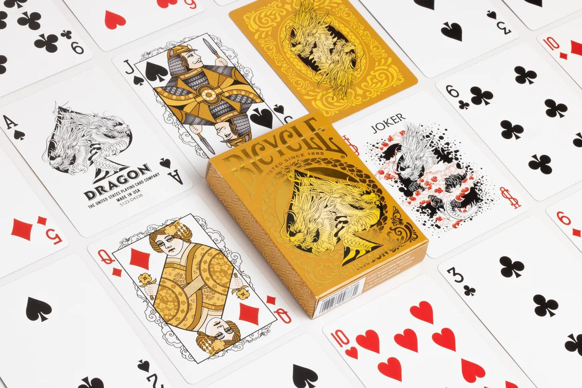 Bicycle Dragon Playing Cards-Black-United States Playing Cards Company-Ace Cards &amp; Collectibles