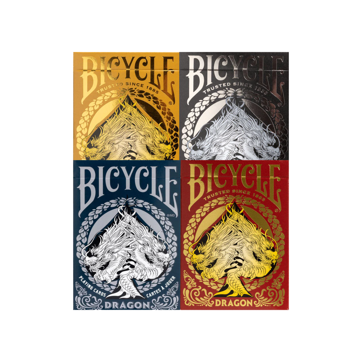 Bicycle Dragon Playing Cards-Black-United States Playing Cards Company-Ace Cards & Collectibles