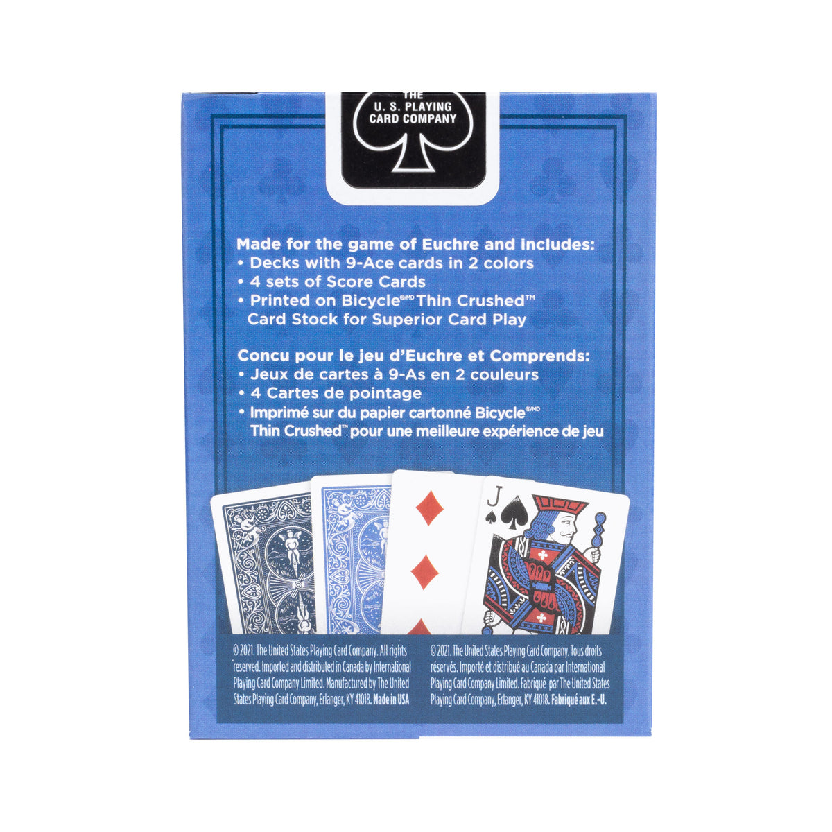 Bicycle Euchre 2 Playing Card Decks in 1-United States Playing Cards Company-Ace Cards &amp; Collectibles