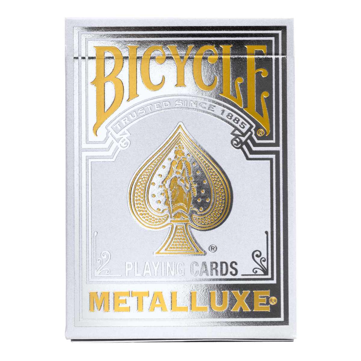 Bicycle Metalluxe Silver Playing Cards-United States Playing Cards Company-Ace Cards &amp; Collectibles
