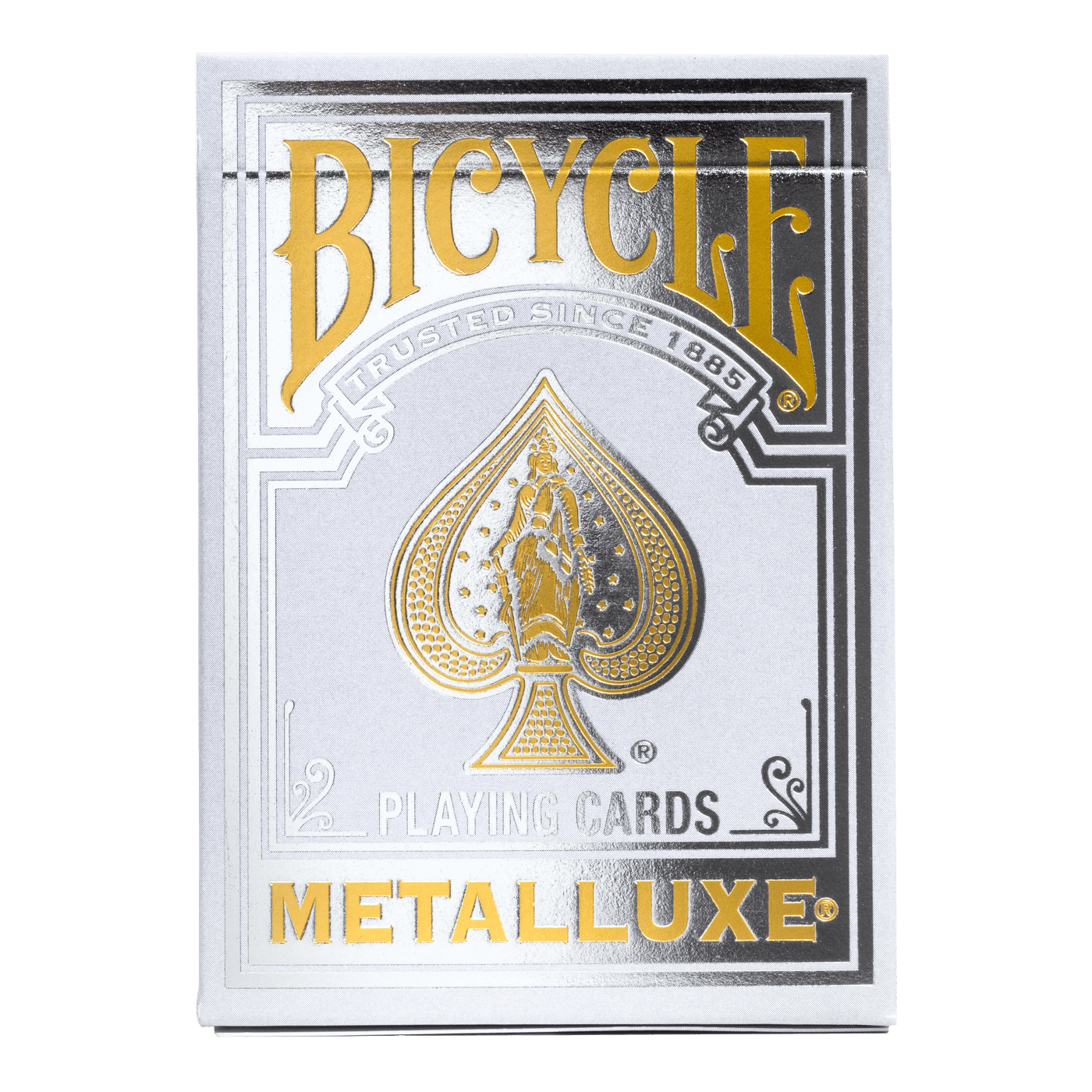 Bicycle Metalluxe Silver Playing Cards-United States Playing Cards Company-Ace Cards & Collectibles