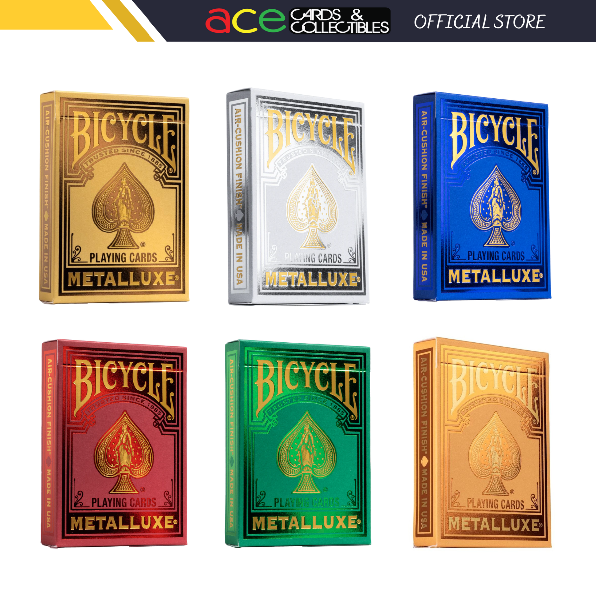 Bicycle Playing Card Metalluxe Series-Metalluxe - Gold-United States Playing Cards Company-Ace Cards & Collectibles