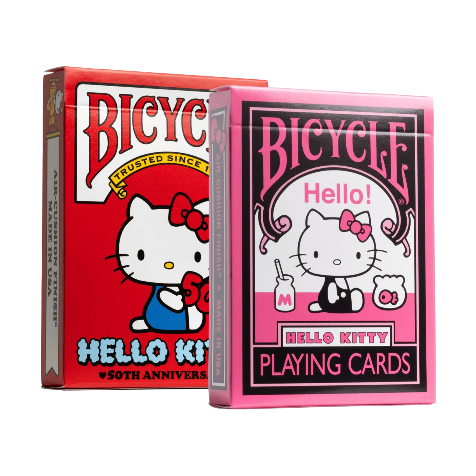 Bicycle Playing Cards Hello Kitty Series "50th Anniversary/Black Pink"-50th Anniversary-United States Playing Cards Company-Ace Cards & Collectibles