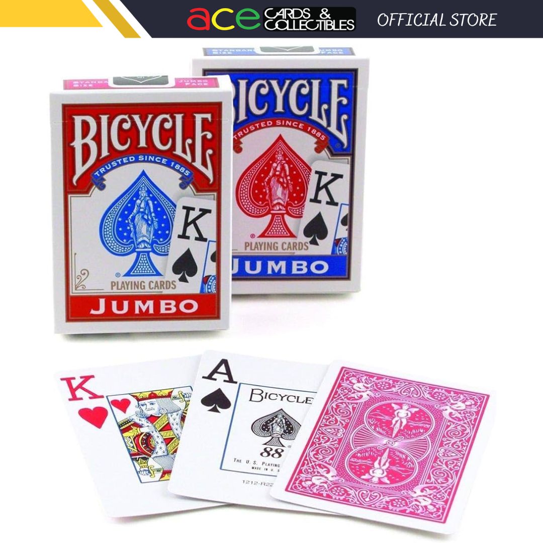 Bicycle Standard Size Jumbo Face Playing Cards-Red-United States Playing Cards Company-Ace Cards & Collectibles
