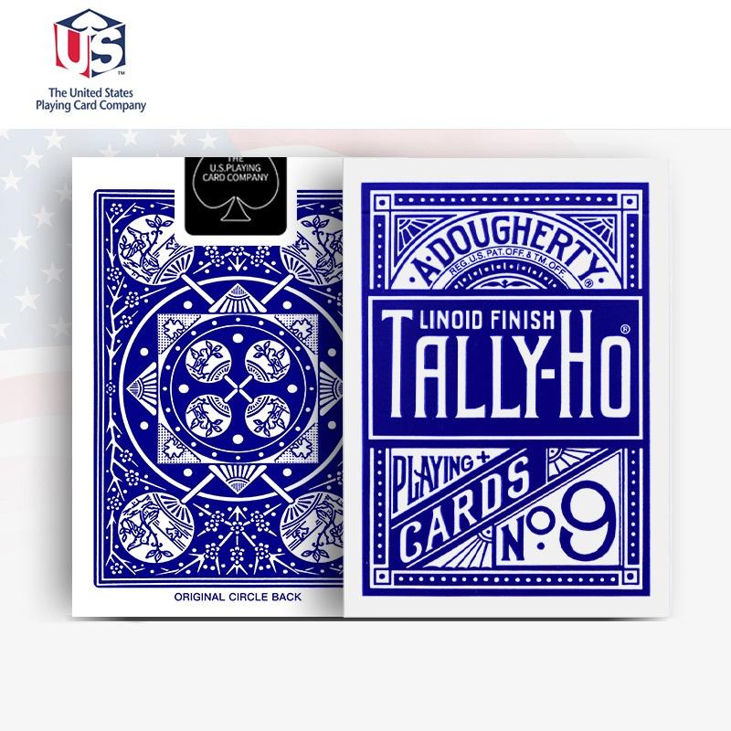 Bicycle Tally-Ho No.9 Series Playing Cards-Fan-Blue-United States Playing Cards Company-Ace Cards & Collectibles