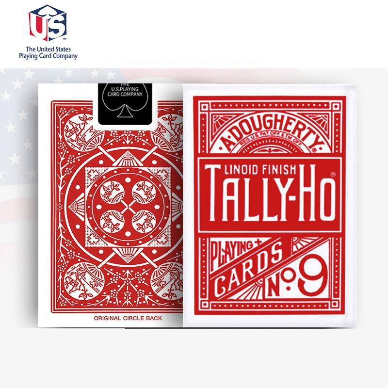 Bicycle Tally-Ho No.9 Series Playing Cards-Fan-Red-United States Playing Cards Company-Ace Cards & Collectibles