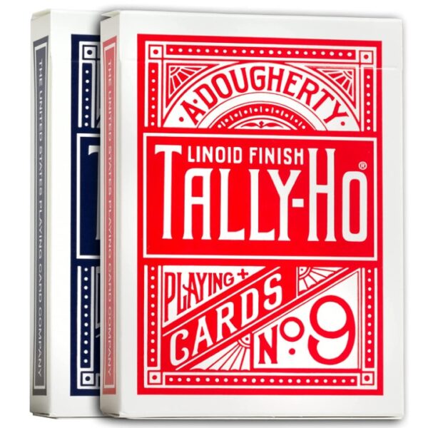 Bicycle Tally-Ho No.9 Series Playing Cards-Round-Red-United States Playing Cards Company-Ace Cards & Collectibles