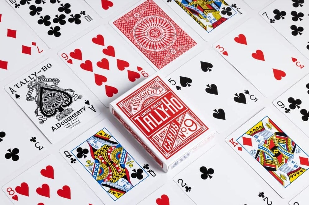 Bicycle Tally-Ho No.9 Series Playing Cards-Round-Red-United States Playing Cards Company-Ace Cards & Collectibles