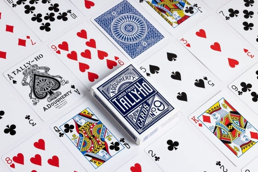 Bicycle Tally-Ho No.9 Series Playing Cards-Round-Red-United States Playing Cards Company-Ace Cards & Collectibles