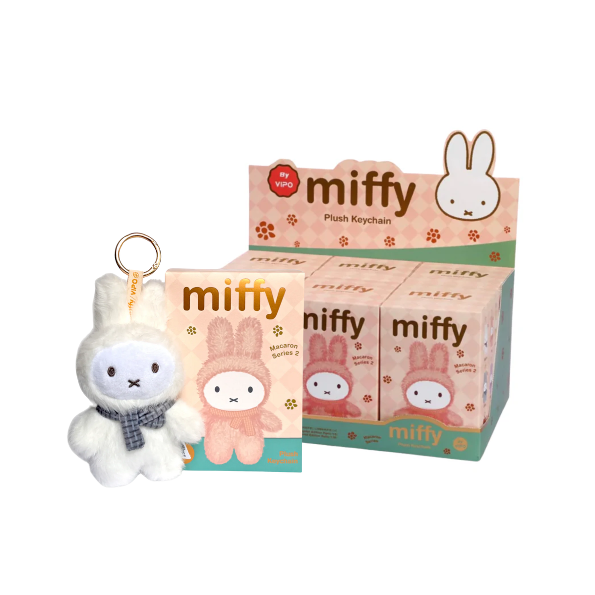 Miffy "Macaron Series" Plush Keychain Blind Box-Whole Box (6pcs)-VIPO-Ace Cards & Collectibles