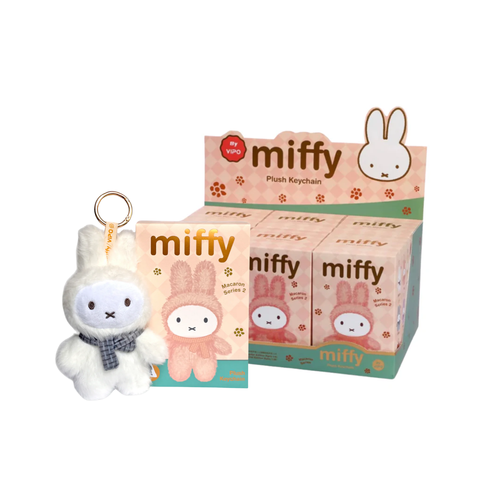 Miffy "Macaron Series" Plush Keychain Blind Box-Whole Box (6pcs)-VIPO-Ace Cards & Collectibles