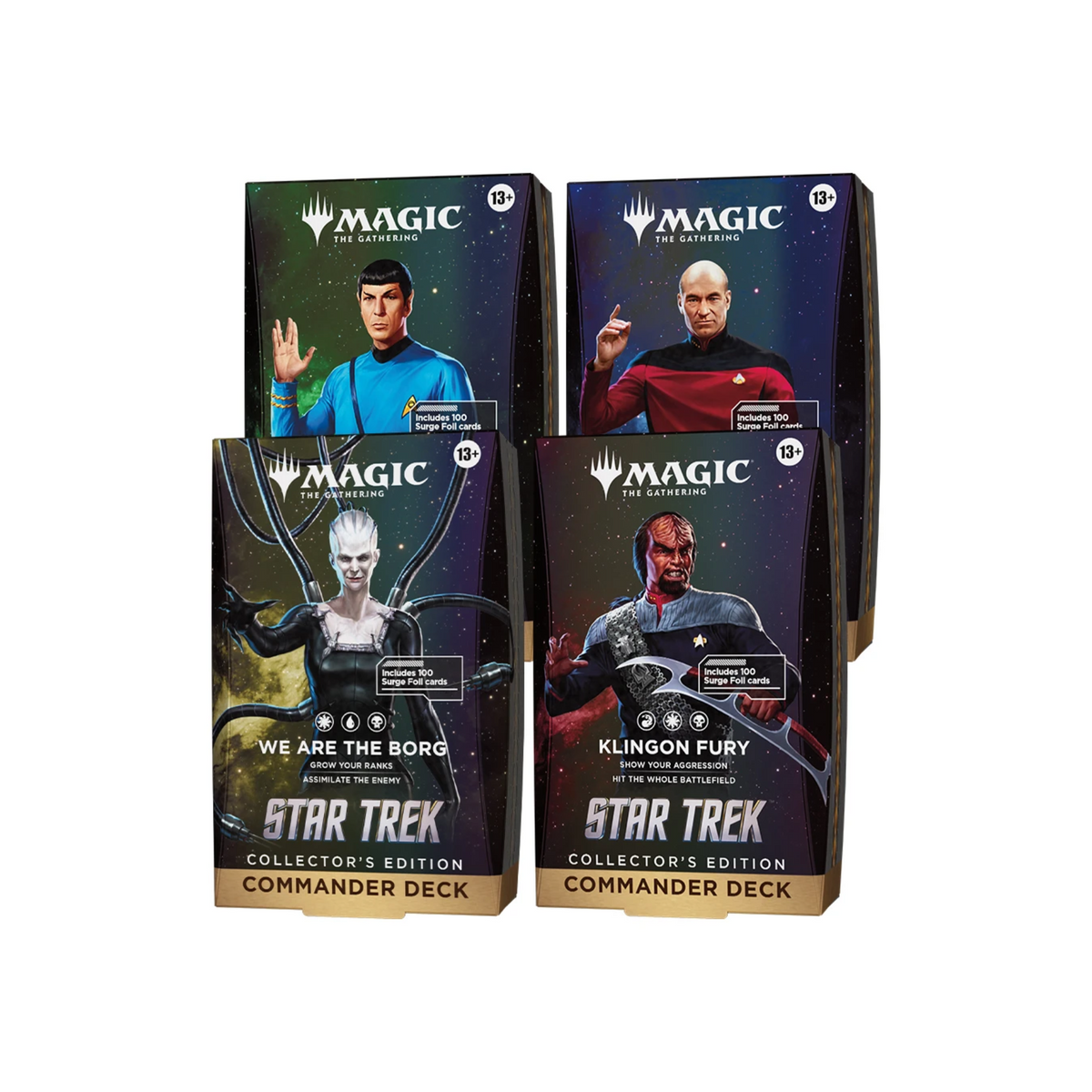 Magic: The Gathering Reality STAR TREK Commander Decks-Set of 4-Wizards of the Coast-Ace Cards & Collectibles
