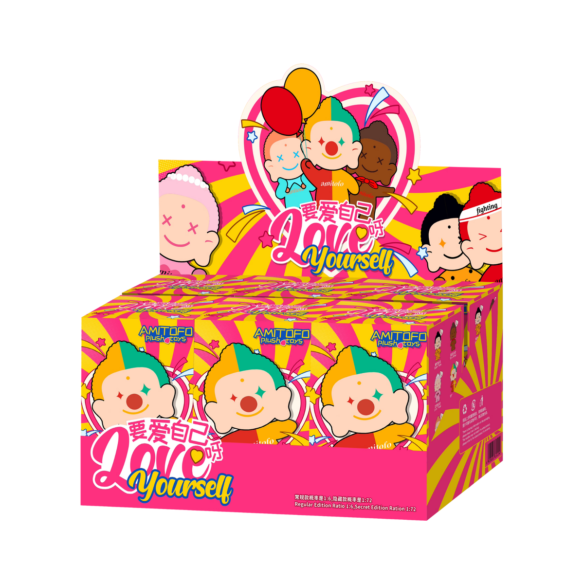 Amitofo FO LE U Love Yourself Plush Series-Whole Box (6pcs)-amitofo-Ace Cards & Collectibles