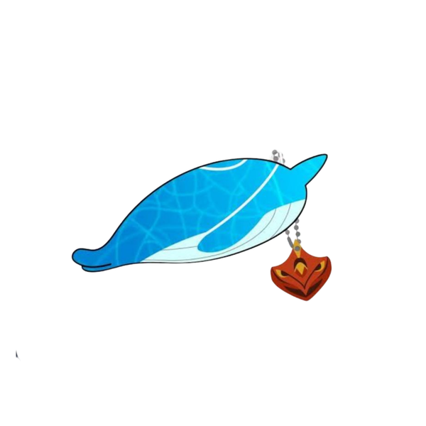 Genshin Impact "Childe's Narwhal" Plushie Keychain-miHoYo-Ace Cards & Collectibles