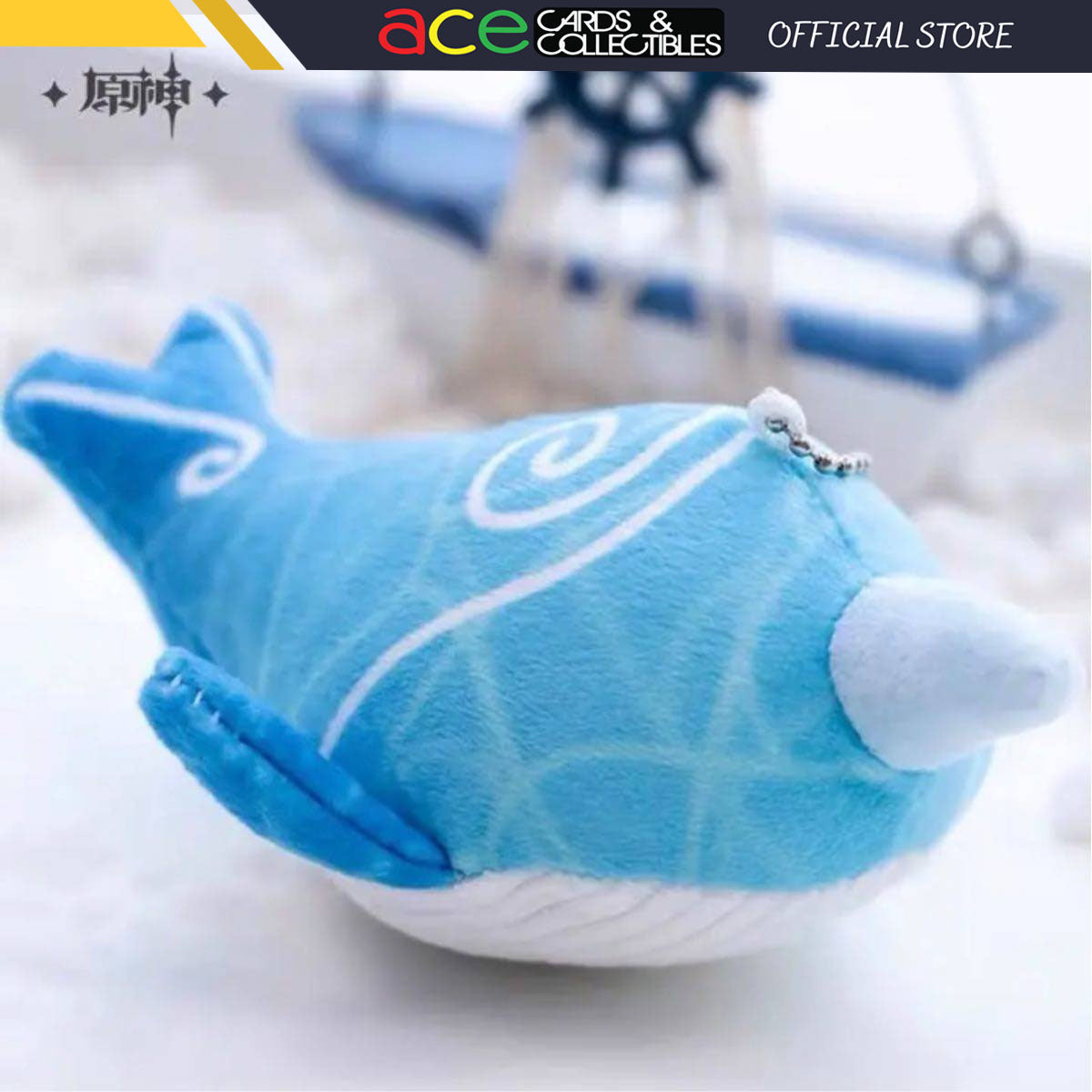 Genshin Impact &quot;Childe&#39;s Narwhal&quot; Plushie Keychain-miHoYo-Ace Cards &amp; Collectibles