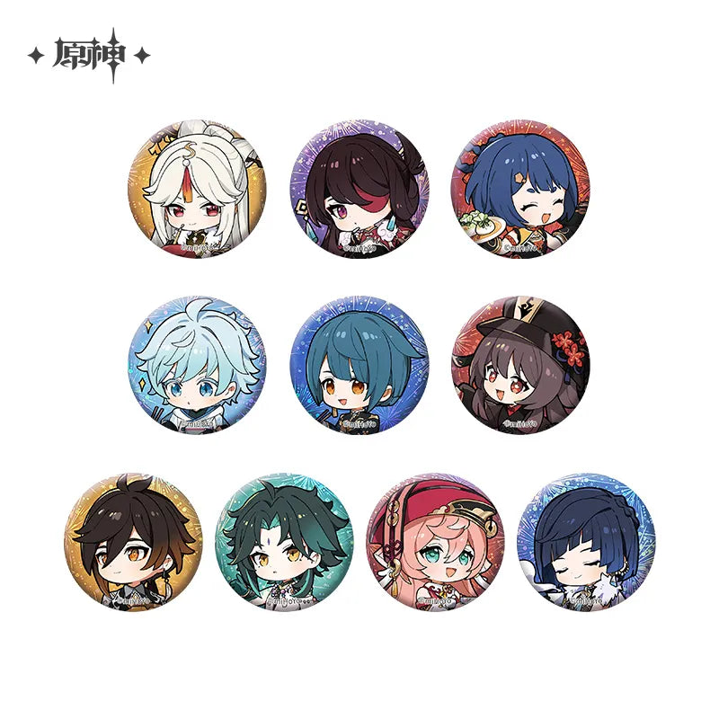 Genshin Impact "Colorful Kami-Kitobi, Combing Spring" Series 2nd Edition Character Mini Badge Set-Type A-miHoYo-Ace Cards & Collectibles