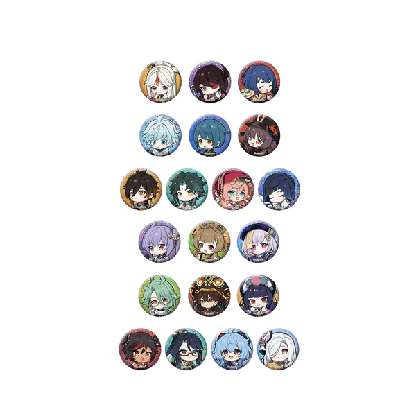 Genshin Impact "Colorful Kami-Kitobi, Combing Spring" Series 2nd Edition Character Mini Badge Set-Type A-miHoYo-Ace Cards & Collectibles