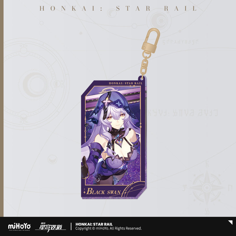 Honkai: Star Rail All-Stars Invite Quicksand Keychain-Black Swan-miHoYo-Ace Cards &amp; Collectibles