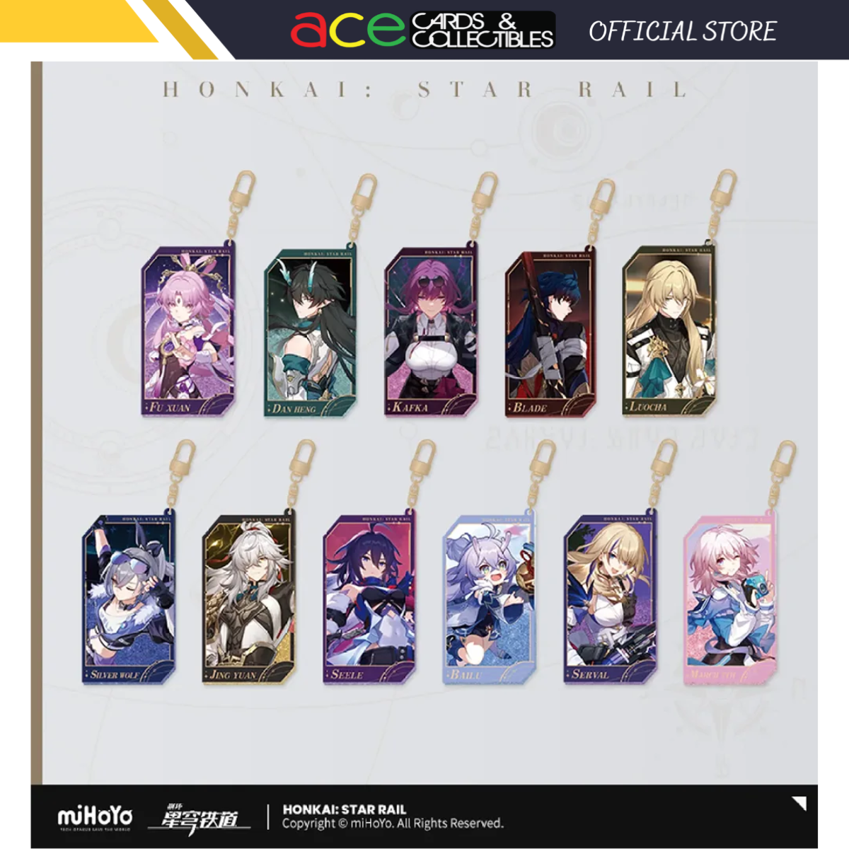 Honkai: Star Rail All-Stars Invite Quicksand Keychain-Fu Xuan-miHoYo-Ace Cards &amp; Collectibles