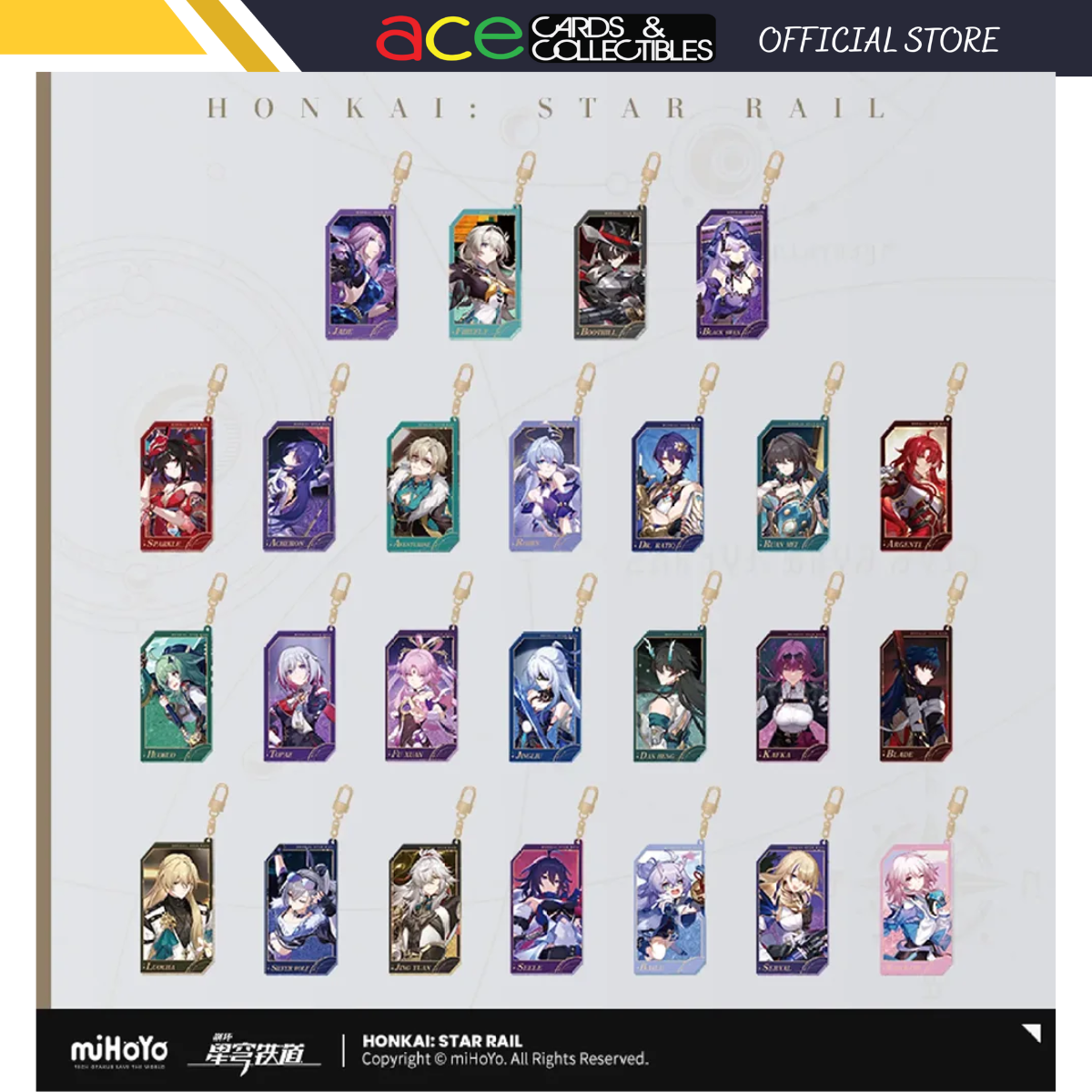 Honkai: Star Rail All-Stars Invite Quicksand Keychain-Fu Xuan-miHoYo-Ace Cards &amp; Collectibles