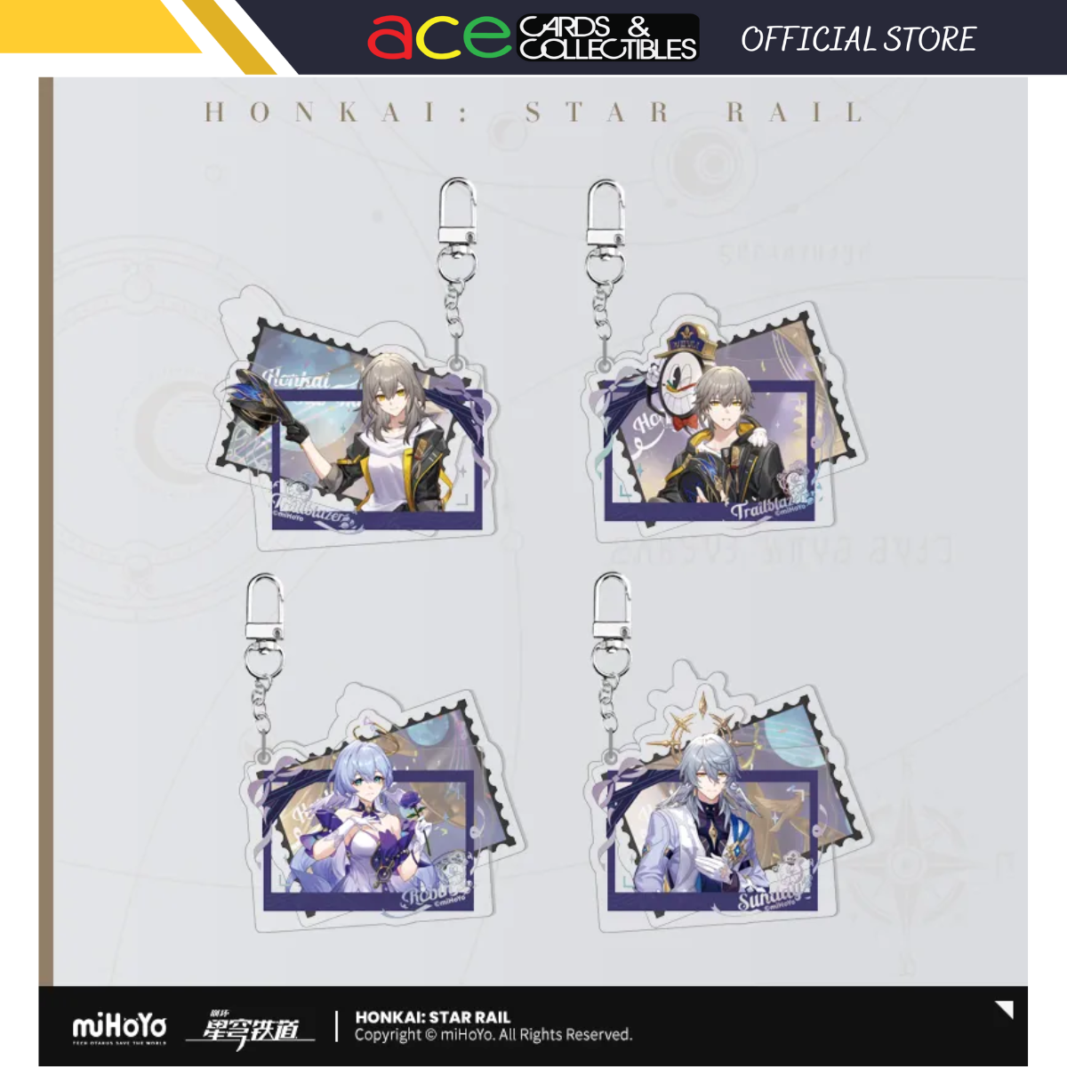 Honkai: Star Rail Autumn Celebration Series "Acrylic Keychain"-Trailblazer M-miHoYo-Ace Cards & Collectibles